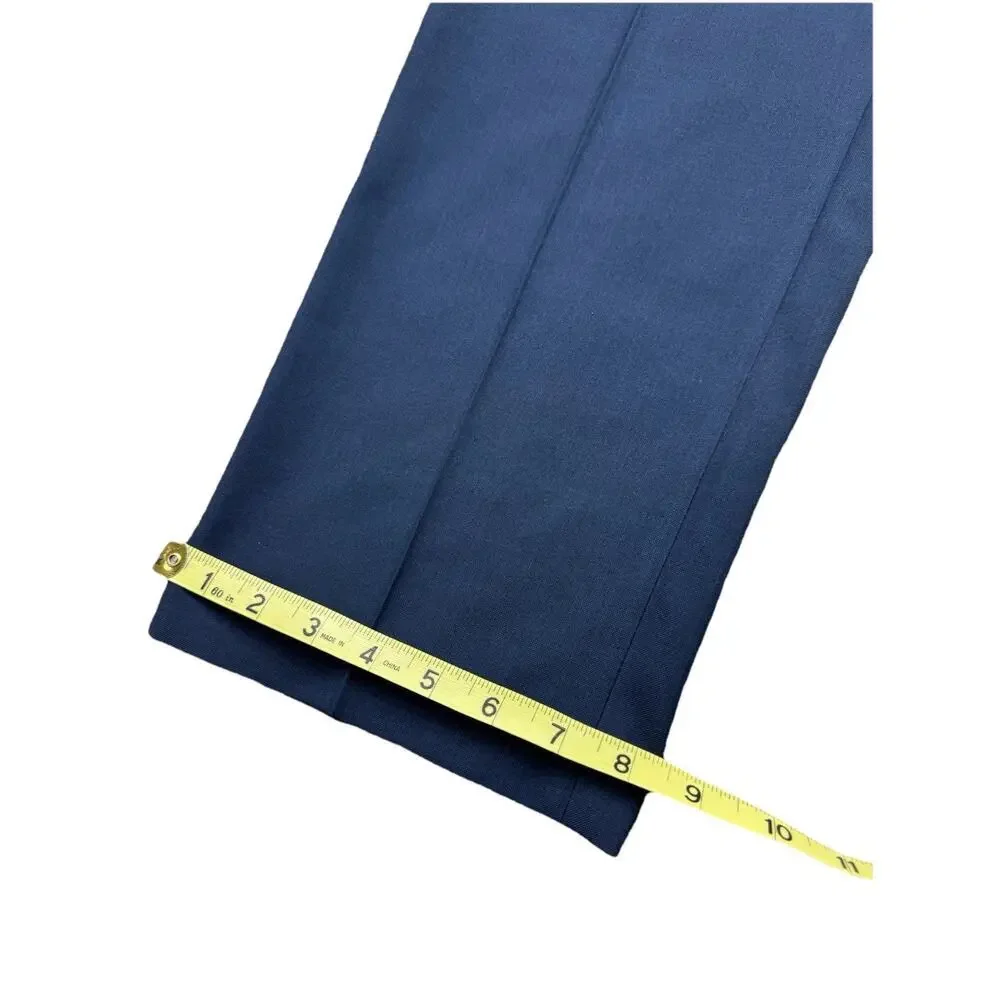 Haggar Premium Comfort Mens Straight Fit Dress Flat Front Pant 36W x 29L‎ Navy
